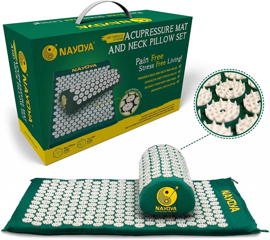 Acupressure Mat and Pillow Set for stress relief